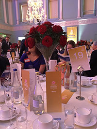 Table setting at the VisitEngland Awards for Excellence event 2018