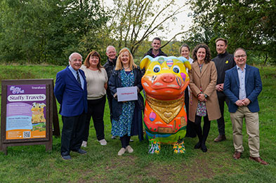 VisitEngland's Advisory Board Chair and members Staffordshire & Stoke-on-Trent LVEP meet ‘Staffy’ whilst exploring the Trentham Estate on a private guided tour.