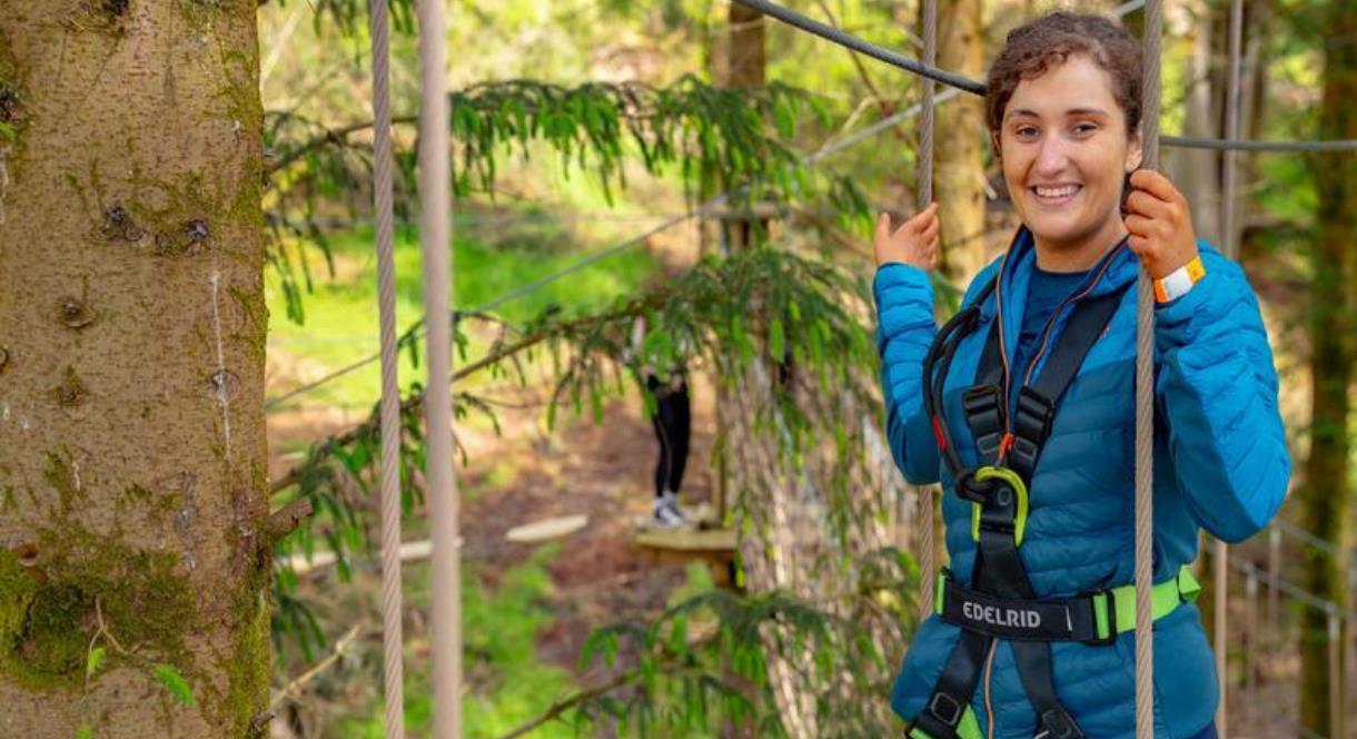 Girl ready to climb