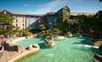 Rear of Splash Landings Hotel