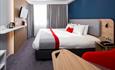 A look at one of the modern, comfortable bedrooms