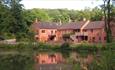 View across the lake to Foxtwood Cottages